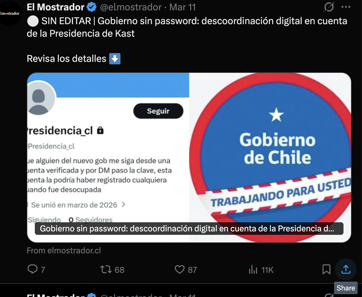 Se pitearon la cuenta de gobierno po wnnnnn